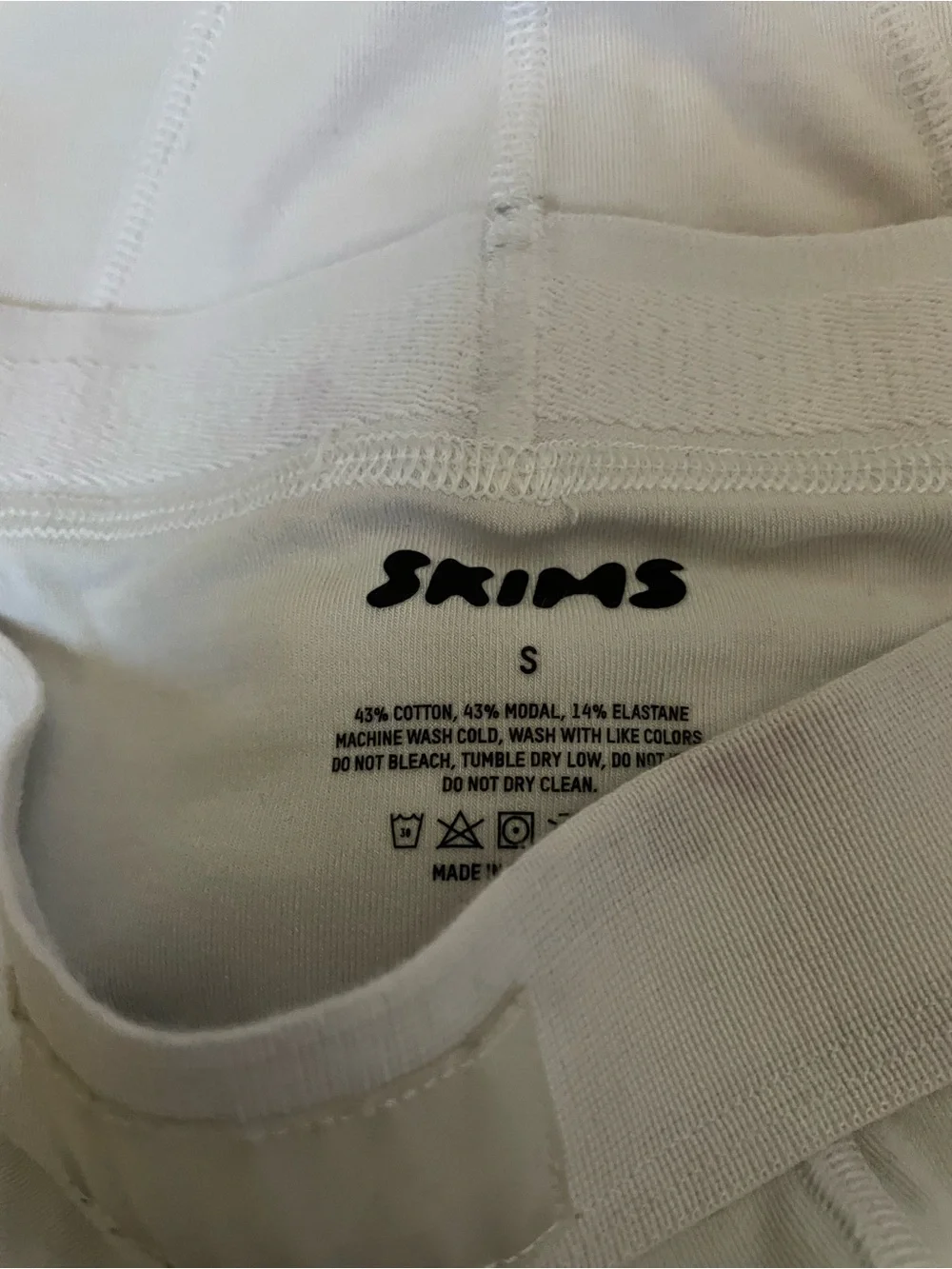 Skims white mens briefs